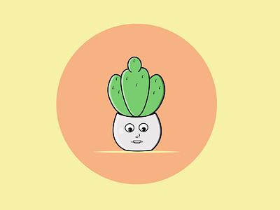 Cactus Plant Flat Illustration