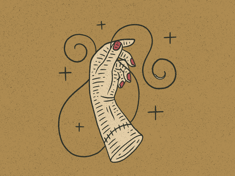 A Surgeon’s Touch arm handdrawn thread woodcut hand texture retro surgery illustration vintage