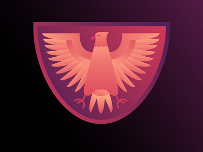 Eagle Badge app award badge badge design bird eagles feather gradient illustration modern prize shield symmetric wings