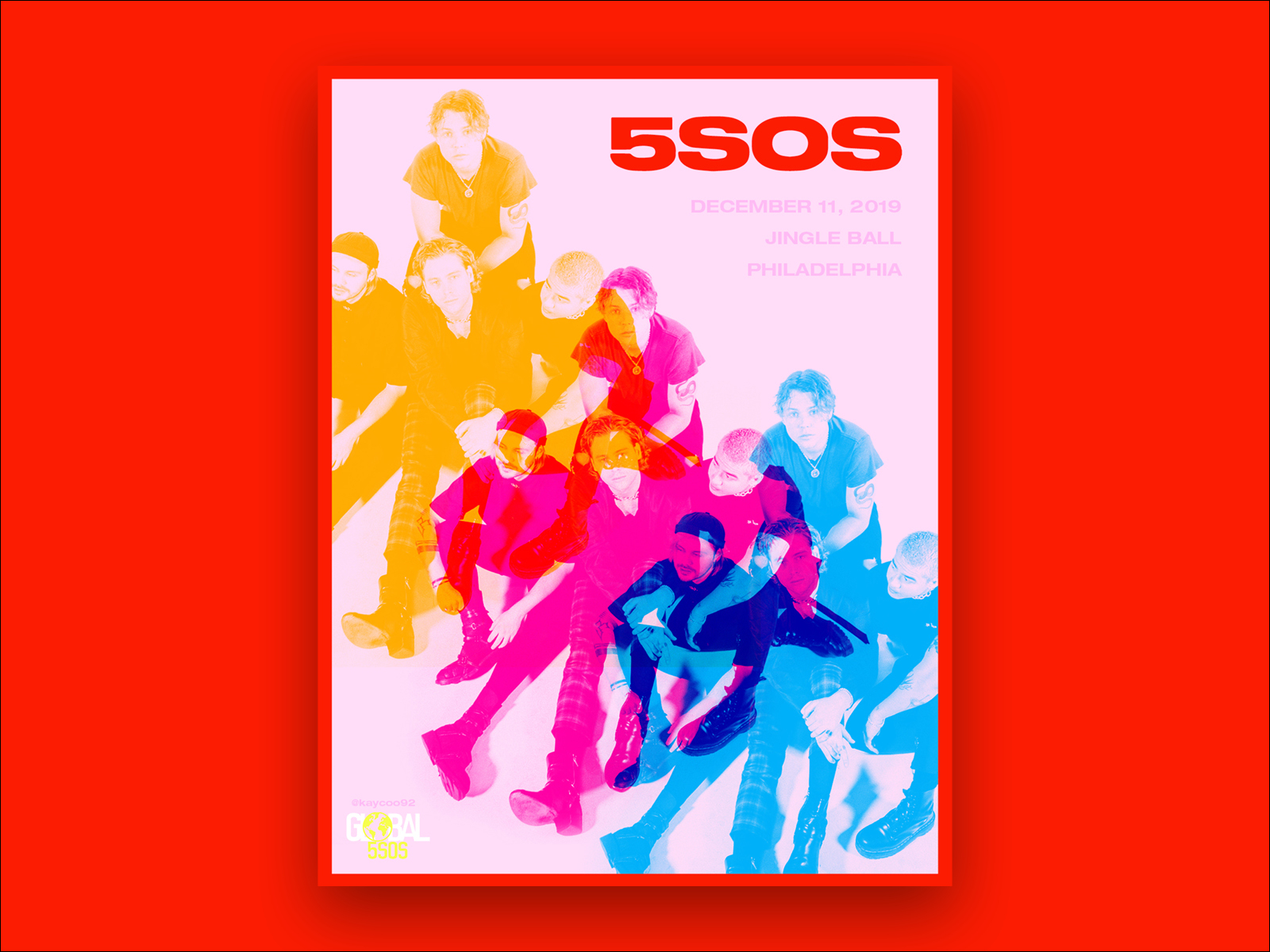 5SOS Philadelphia Jingle Ball poster by Kayla Cook on Dribbble