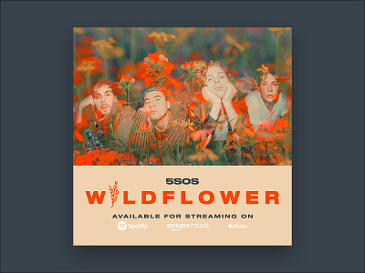 5SOS "Wildflower" promo poster 5 seconds of summer 5sos band music poster poster design print promo wildflower