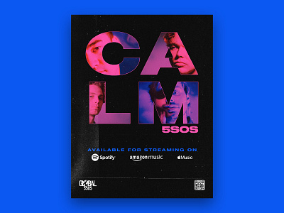 5SOS "CALM" promo poster // 1 5 seconds of summer 5sos album band calm music poster poster design print promo