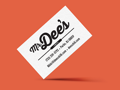 Mr. Dee's brand identity business card logo print typography