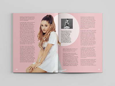 Ariana Grande spread 2 ariana grande layout magazine music print publication spread