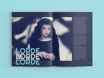 Lorde spread layout lorde magazine music print publication spread
