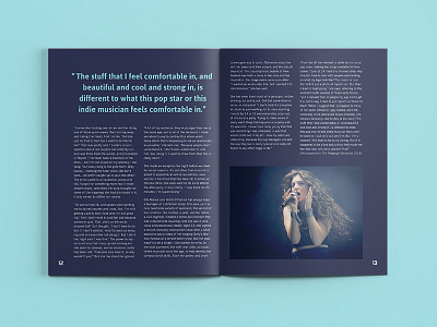 Lorde spread 2 layout lorde magazine music print publication spread