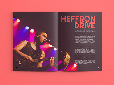 Heffron Drive spread heffron drive layout magazine music print publication spread