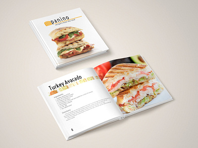 panino Recipe Book book branding cook book food layout panini print recipe book sandwich spread