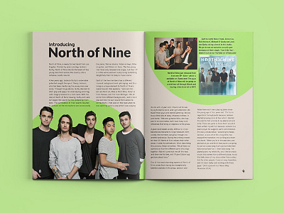 North of Nine spread layout magazine music north of nine print publication spread