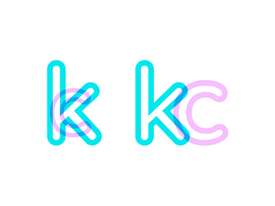 kc logo brand identity branding experimenting logo monogram overlays personal logo typography