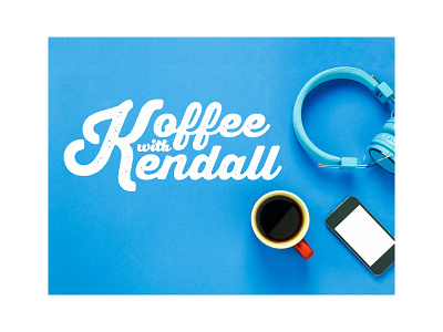Koffee with Kendall coffee live stream logo music podcast typography web show