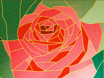 stained glass rose