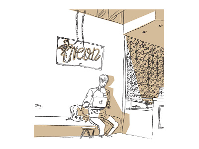 Coffee Shop Sketch 2 coffee coffeeshop illustration sketch