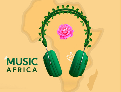 Music Africa banner design 3d animation graphic design logo motion graphics ui