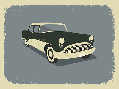 Illustration of a retro car.