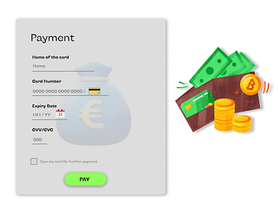 Credit card Payment Page design