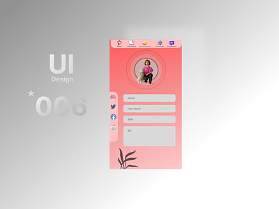 Profile Page Design Design UI | Day 006