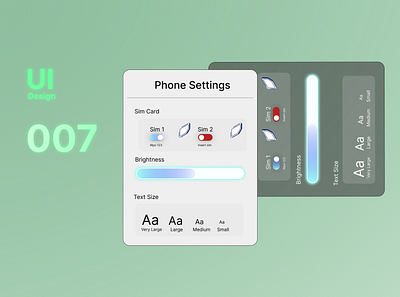 Phone Settings UI Design || DailyUI begginer branding daily project dailyui design figma figma tool settings ui ui ui design