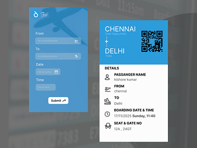 Boarding Pass Design | Daily day UI