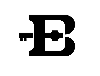 Monogram BE or EB Key Logo b be combination combine e eb font key letter lettering logo logos monogram