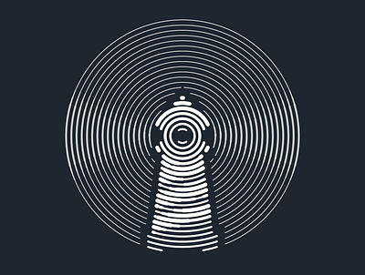 Lighthouse Record Logo audio circle circular lighthouse line logo logos record vinyl