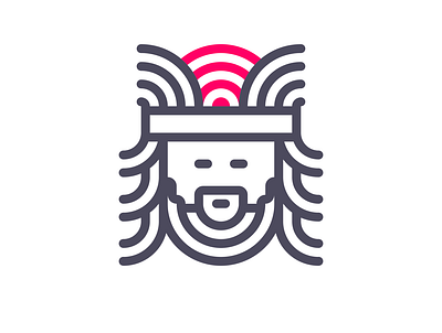 Monoline King Logo crown king line lineart logo logos monoline noble symbol wifi