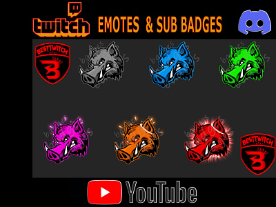 Pig Twitch sub badges instant download digital file pig twitch sub badges