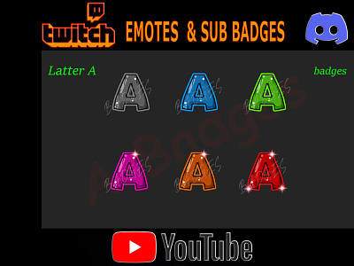 A Twitch sub badges instant download digital file best badges best twitch best twitch badges flair badges free badges latter badges new badges twitch free badges