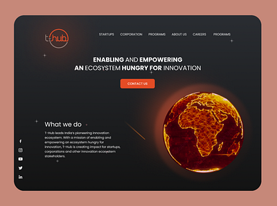 T-Hub web design ui