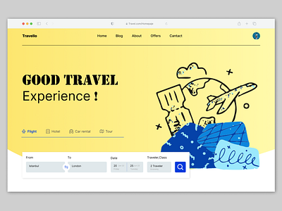 Travel -Landing Page graphic design mobile design product design product designer ui ui design ui designer ux ux design ux designer ux ui design visual design web design