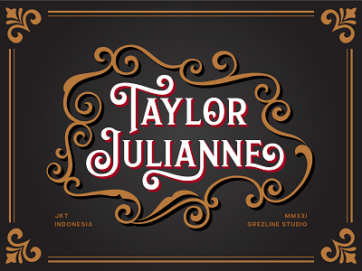 Taylor Julianne Font font font design lettering logo logotype oldschool ornament typeface