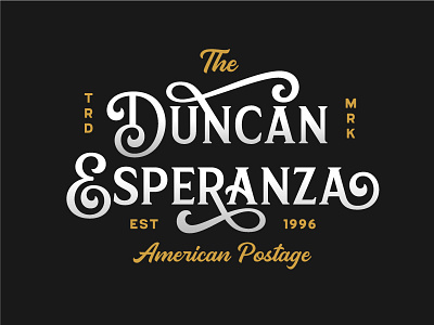 Duncan Esperanza Logo Badge badge branding design display font font design graphic design logo logotype type typography vintage vintage font