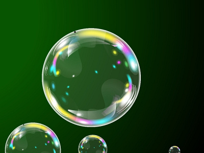 Soap bubbles on black background