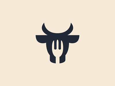 Steakhouse Rejected Mark cow fork logo steak steakhouse