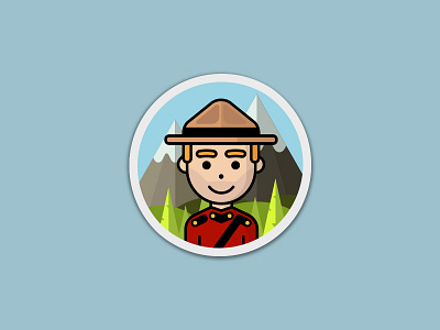 Mountie canada character mountain mountie playoff sticker