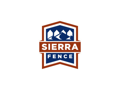 SierraFence badge fence identity logo mountain sierra