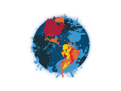 Earth without art is ... well, you know. art branding color earth globe logo paint world