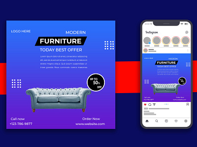 FURNITURE SOCIAL MEDIA INSTAGRM POST DESIGN feed