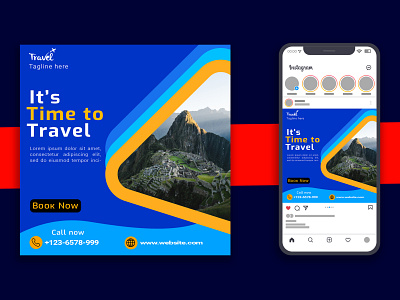 TRAVEL SOCIAL MEDIA INSTAGRAM POST DESIGN burger post template marketing