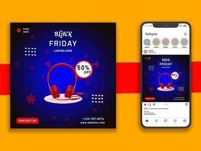 BLACK FRIDAY SOCIAL MEDIA POST DESIGN modern fur