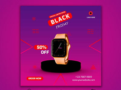 BLACK FRIDAY SOCIAL MEDIA POST DESIGN abstract