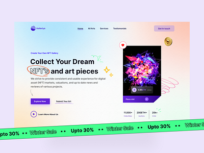 Galleriya  I  NFT Landing Page Website