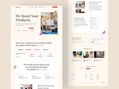 Treasure I Product Company Website agency branding business corporate design e commerce website graphic design interface landing page logo minimal startup ui ui design uiux ux web web design website website design