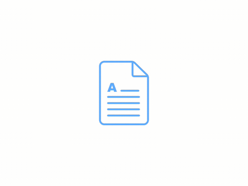 View All? 2d blue document flat gif hover icon line