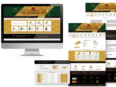 Website for the gold leaf store. branding design illustration logo ui website