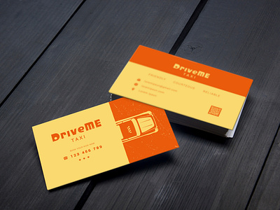 Retro Business Card design for taxi