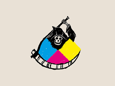 CMYDEATH cmyk color death icon logo mark print skull