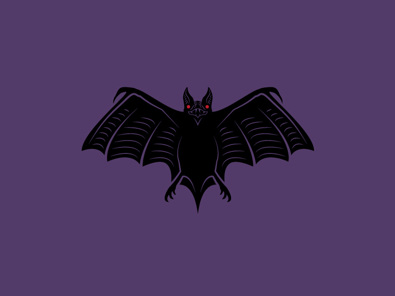 Spooks 02 illustration spooky night bat halloween