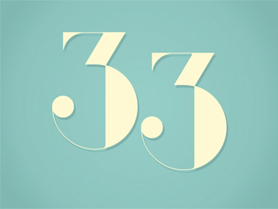 Thick vs. Thin 33 numerals typography