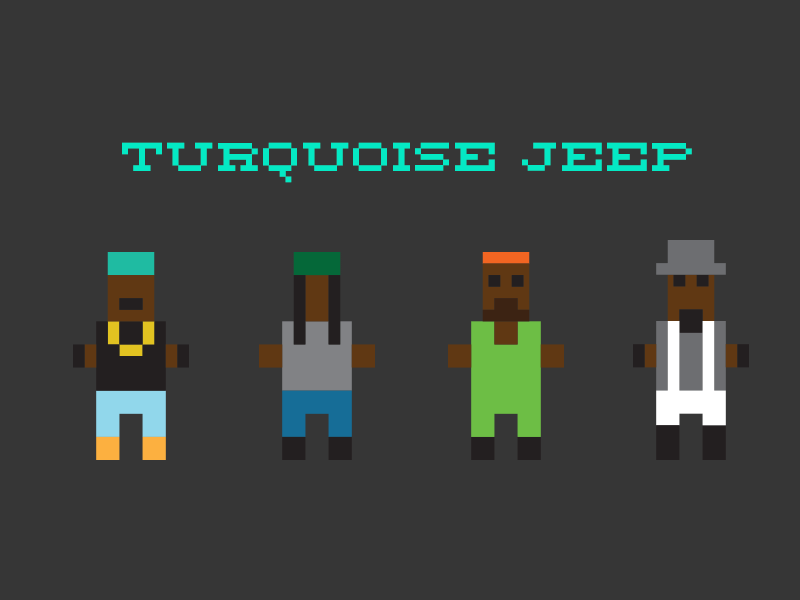 Turquoise Jeep gif 8 bit animated animation gif jeep pixel turquoise